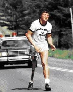 Terry Fox starting his run (terry fox.com)