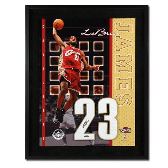 this is a picture of LebronJames dunking (http://www.authenticsportscollectibles.com/store/images/LebronJamesAway-JerseyNumbersPiece.jpg)
