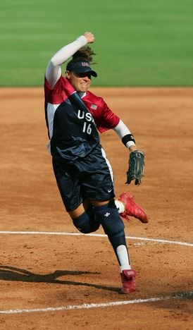 Lisa pitching for the U.S. Olympic Softball Team (http://universalsports.nbcsports.com/articles/show/17715)