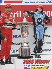 Danica Patrick's win at the Japan 500 (google imagees)
