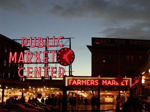 Pike Place Market in Seattle (http://www.panoramio.com/photo/8041)