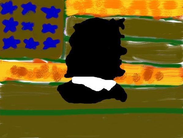 This is Lincoln's silhouette. (I painted it by myself.)