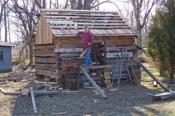  The Lincoln Cabin in Jerry's Pioneer Village (Photo taken by Gwen)