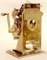 Edison's first motion movie projector model (http://inventors.about.com/library/inventors/bledison.htm)