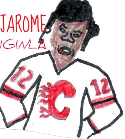 Portrait of iginla (I drew it and photoshopped it using http://www.picnik.com/)