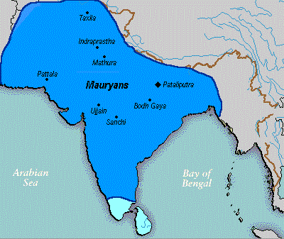 Area of Ashoka's Empire (http://upload.wikimedia.org/wikipedia/commons/b/bf/Mauryan_Empire_Map.gif)