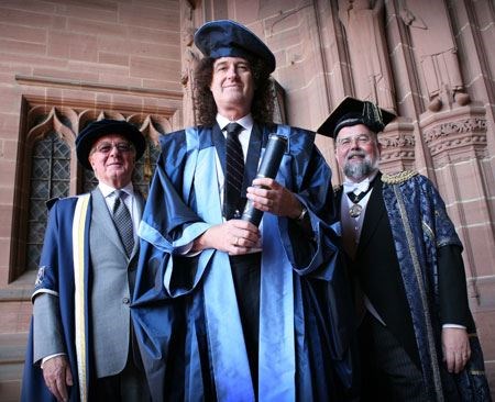 Brian May receiving his PhD