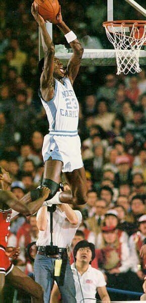 Michael during his College Career (http://www.northcarolinajersey.net/michaeljordannorthcarlinajersey.jpg)