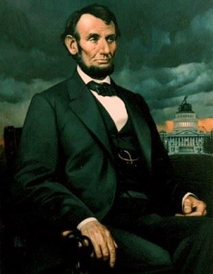 Lincoln sitting in  a chair (http://saintsagainsttyranny.com/Abraham-Lincoln.jpg)