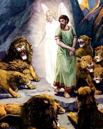 Daniel in the Lion's Den (www.bible-stories-library.com)