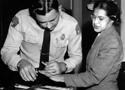 Rosa Parks was fingerprinted on December 1, 1955. (http://www.bbc.co.uk/1xtra/tx/gallery/rosa_parks.shtml)