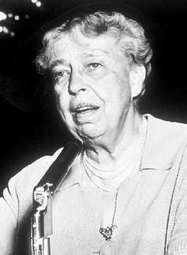 Eleanor Roosevelt speaking at a United Nations. (Student Resource Center - Gold (The Library of Congress))