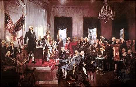 Franklin attending the Constitutional Convention. (http://www.tmcc.nevada.edu/~domitro2/Images/Const_Conv.jpg)