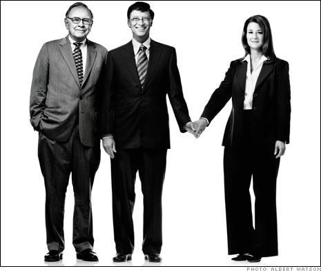 Bill and Melinda Gates, Warren Buffett (lews-info.blogspot.com: Albert Watson)