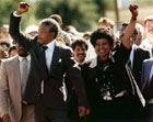 Nelson Mandela Getting Out of Prison (http://news.bbc.co.uk/2/hi/8480734.stm)