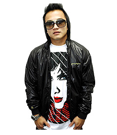 Jamie modeling his clothes