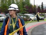 Cathy staffing scene perimeter (taken by Ron Swartz)