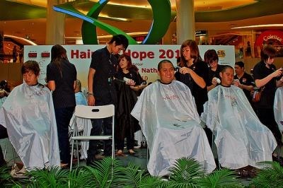Caption: Shave For A Cause station set up in Vivo (Source: Credits goes to chooyutshing @ flickr.com (under CC licence))