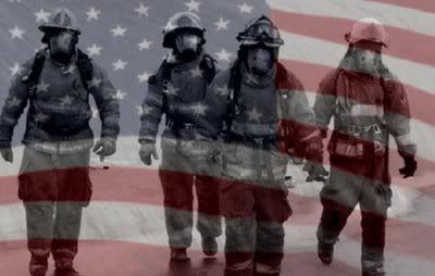 Four of the Fire Fighters who risked their lives