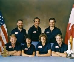Marc Garneau and his crew  (Canadian Space Agency)