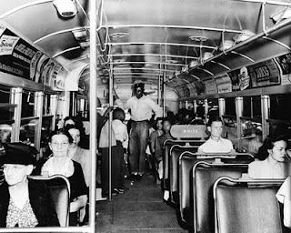 Segregated Alabama bus. (http://sunnynash.blogspot.com (Birmingham Public Library))