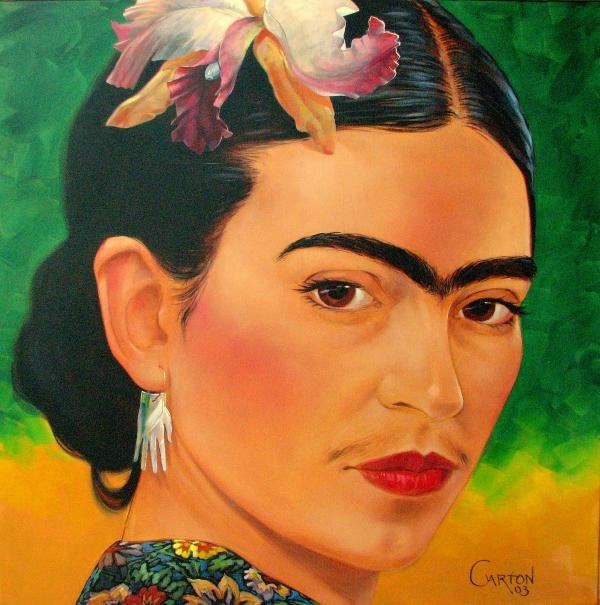 Frida Kahlo. (http://www.dohabrands.com/newspost/frida-kahlos-self-portrait-in-miniature-could-sell-for-1-2-million/)