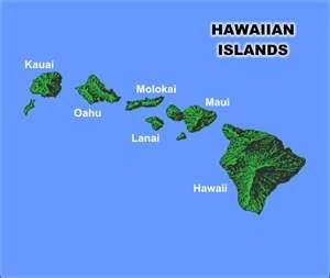 This is a picture of all eight Hawaiian Islands.  (http://www.ramaui.com/content/495ec5bf54623/Search_All_Islands.html)