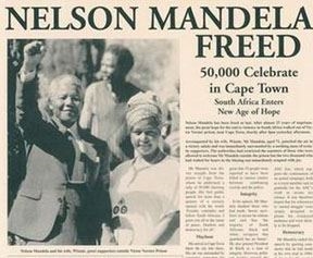 Mandela went free on February 11th 1990. ( )