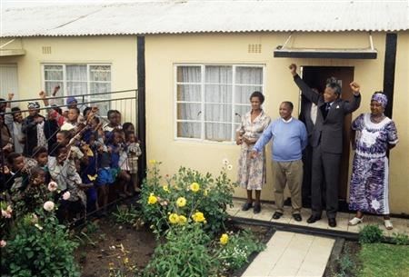 Nelson Mandela outside of Victor Vester Prison (http://www.slate.com/articles/news_and_politics/ga (slate.com))