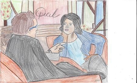 This is Oprah during one of her talk shows. (I drew this picture myself. (Demitra ))