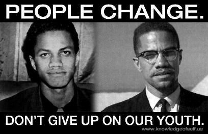 Malcolm X at age 21 (left) and at age 38 (right) (theeducatedfieldnegro.tumblr.com ())
