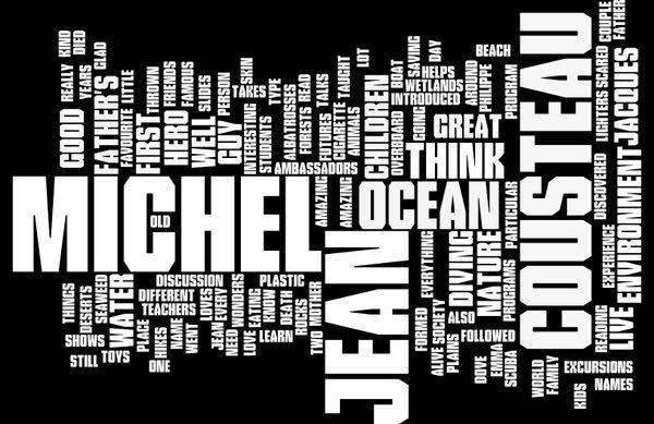 Jean Michel Cousteau (wordle.net (Emma))