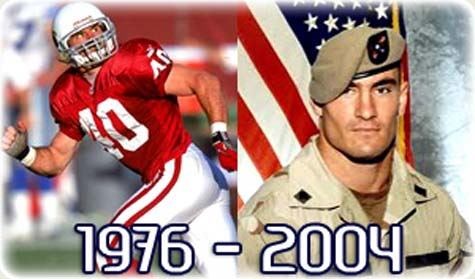 Pat Tillman in the NFL and in the military (http://www.siatt.com/blog/profile_of_a_true_american_hero-pat_tillman/)