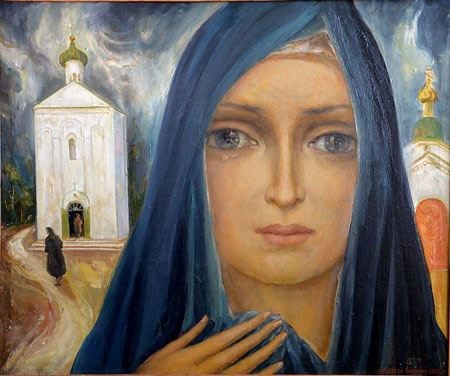 Crying Euphrosyne of Polotsk by Alexey Kuzmich <br>(https://commons.wikimedia.org/wiki/File:Alexey_Kuz ())