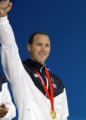 Jason Lezak at Beijing Olympics after winning gold (http://openwaterpedia.com (http://openwaterpedia.com ))