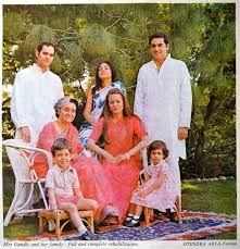 Indira Gandhi with her family. (http://www.vimlapatil.com/print-media-2/ ())