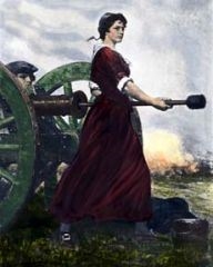 Molly Pitcher, a woman war hero from the American Revolution<br> (http://explorepahistory.com/displayimage.php?imgId=1-2-28E)