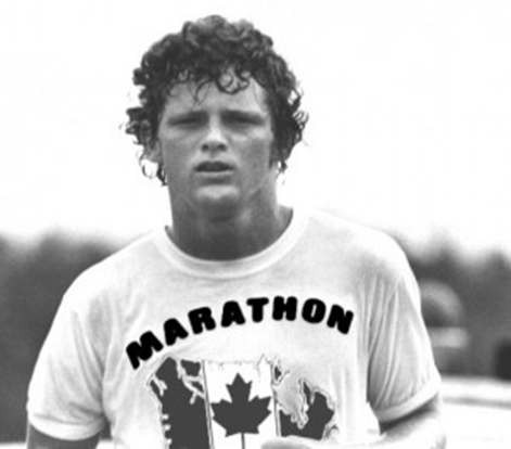 Black and white picture of Terry Fox (http://www.983flyfm.com/deejay/tag/terry-fox/ (Unknown))