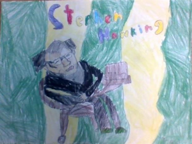 Picture of Stephen Hawking by Niuseppe Govello, Laguna Niguel