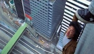 Jackie sliding down a building (http://en.wikipedia.org/wiki/Jackie_Chan (unknown))