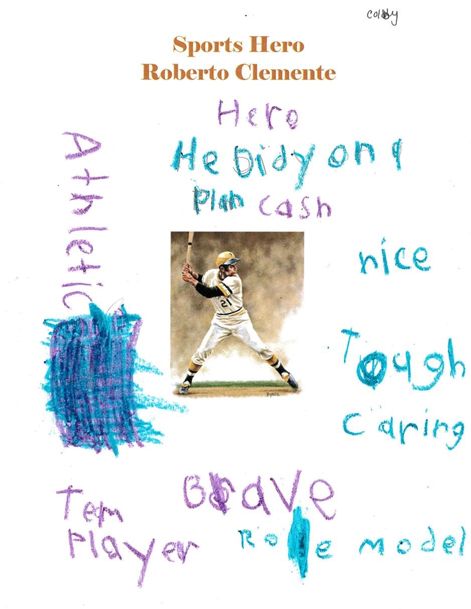 Picture of Roberto Clemente by Colby of Grow Elementary