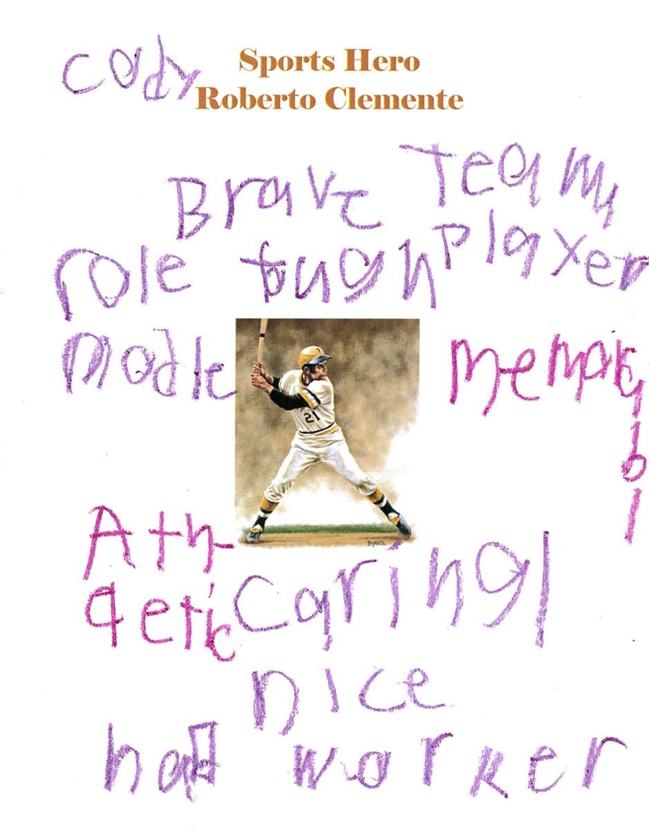 Picture of Roberto Clemente by Cody of Grow Elementary