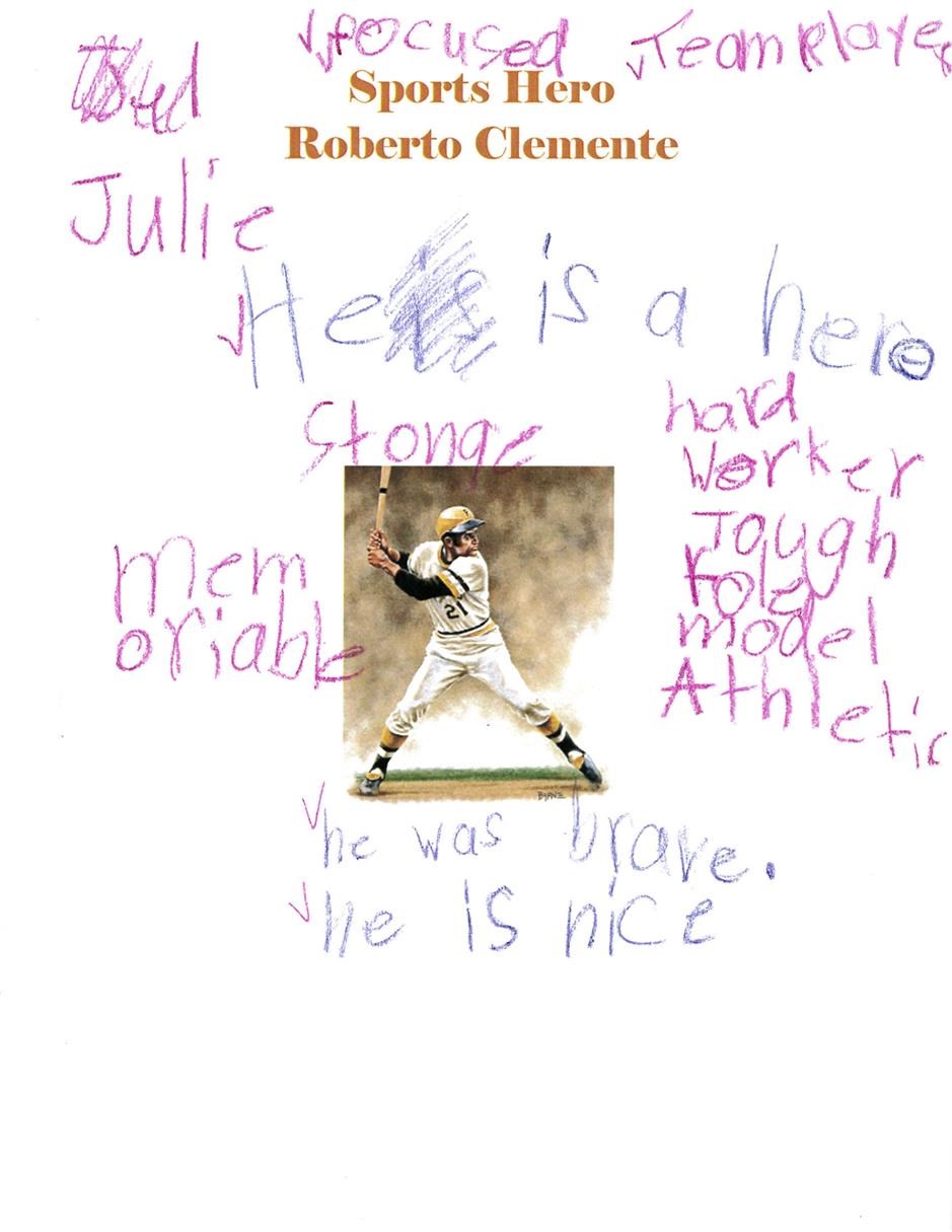 Picture of Roberto Clemente by Julie of Grow Elementary