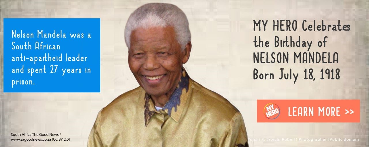 Nelson Mandela birthday banner 