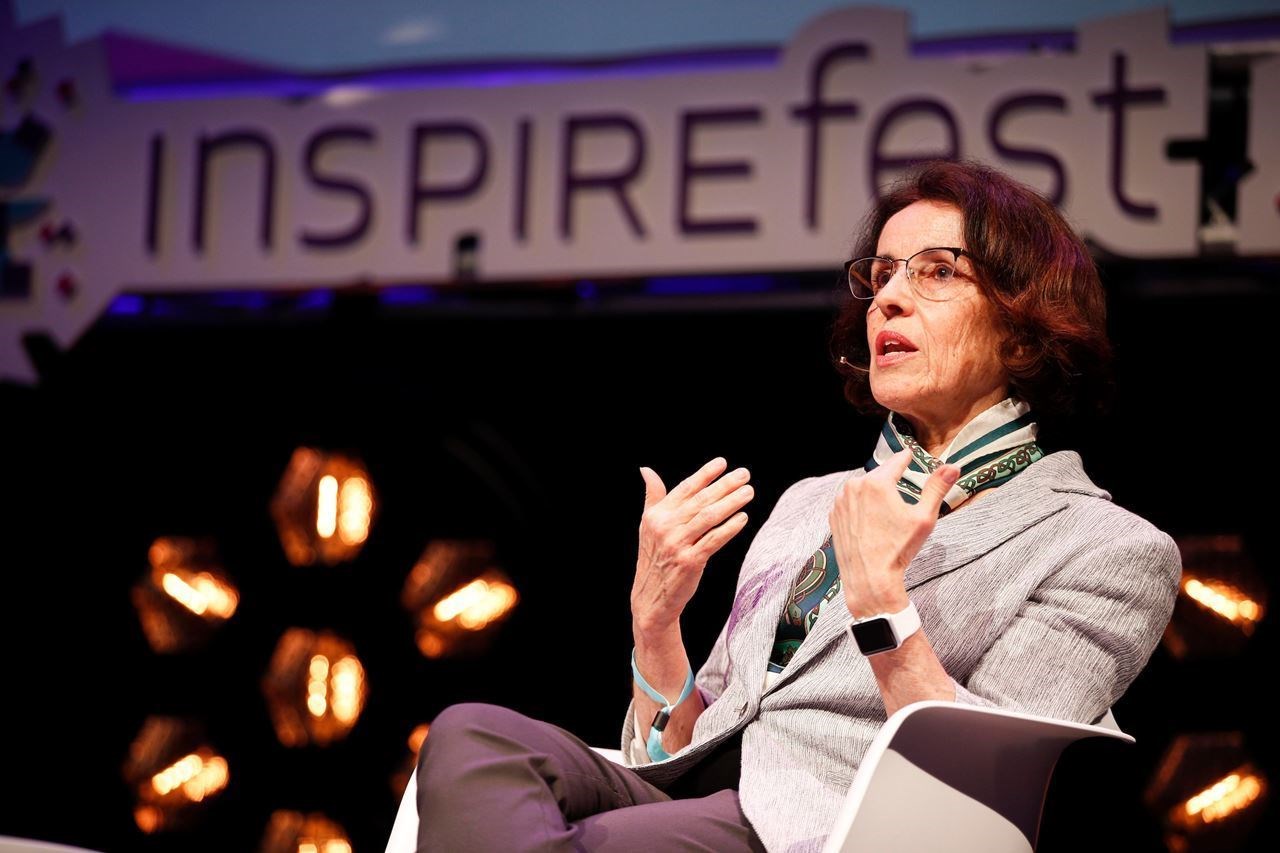 France A. Córdova speaking at Inspirefest 2017