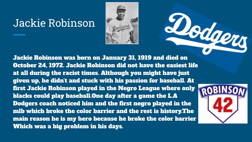 Picture of Jackie Robinson My hero