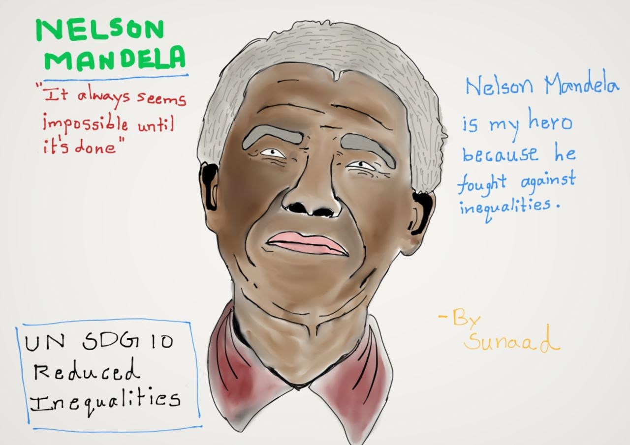 Picture of Nelson Mandela:goal 10