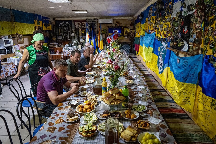 Picture of The Ukrainian cafe serving soldiers free food and motherly love