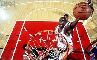 Michael dunking.