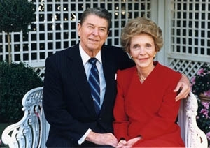 <p align=center>President Reagan with wife Nancy<br> (Courtesy Ronald Reagan Library)</p>